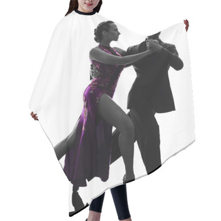 Personality  Couple Man Woman Ballroom Dancers Tangoing  Silhouette Hair Cutting Cape