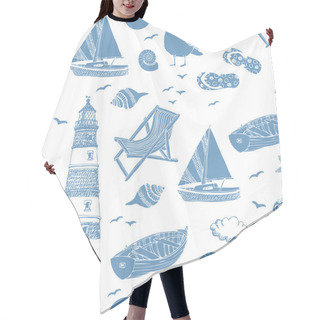 Personality  Sea Pattern Hair Cutting Cape