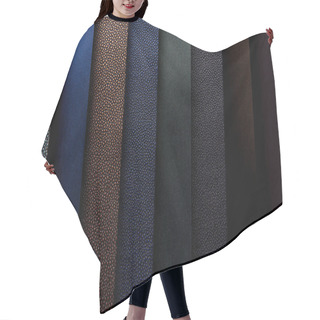 Personality  Abstract Background With Paper Sheets In Dark Blue And Brown Tones Hair Cutting Cape