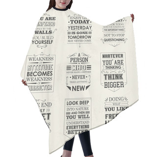 Personality  Life Quotes Set  Hair Cutting Cape