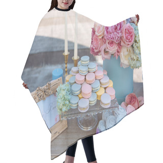 Personality  Candy Bar. Table With Sweets, Candies, Dessert Hair Cutting Cape