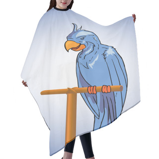 Personality  Blue Parrot -vector Illustration Hair Cutting Cape