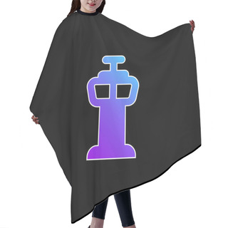 Personality  Airport Control Tower Blue Gradient Vector Icon Hair Cutting Cape