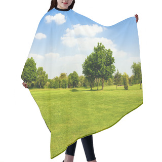Personality  Green Grass On A Golf Field Hair Cutting Cape
