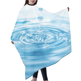 Personality  Droplets Falling In Blue Water Hair Cutting Cape