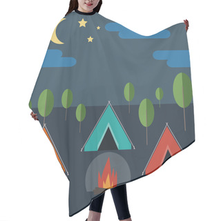 Personality  Camping In Wild Nature  Hair Cutting Cape