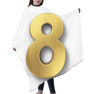 Personality  The Number 8 In Gold Hair Cutting Cape