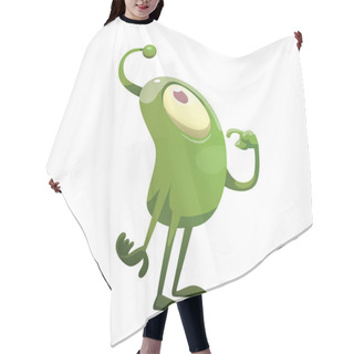 Personality  Funny Green Microbe Standing Pensive Hair Cutting Cape