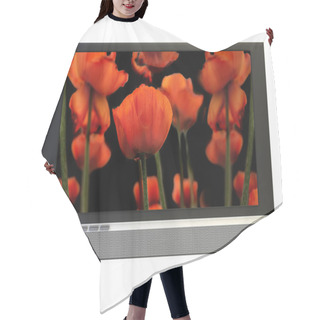 Personality  Poppies On A Plasma Background Hair Cutting Cape
