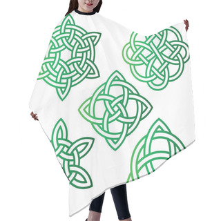 Personality  Green Celtic Knots Set Hair Cutting Cape
