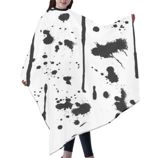 Personality  Ink Splashes Hair Cutting Cape