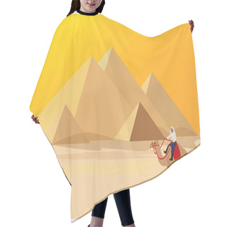 Personality  Camel In Sahara Desert Color Vector Illustration Hair Cutting Cape