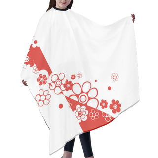 Personality  Creative Monochrome Flower Background Hair Cutting Cape