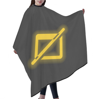Personality  Blocked Yellow Glowing Neon Icon Hair Cutting Cape