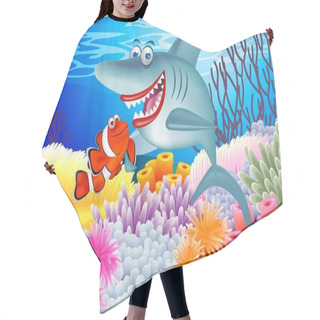 Personality  Shark And Clown Fish Hair Cutting Cape
