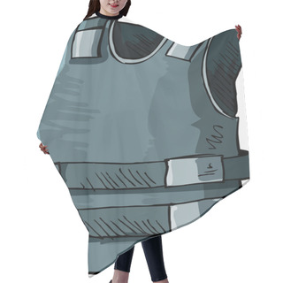 Personality  Illustration Of Bullet Proof Vest Hair Cutting Cape