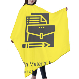 Personality  Bag Minimal Bright Yellow Material Icon Hair Cutting Cape