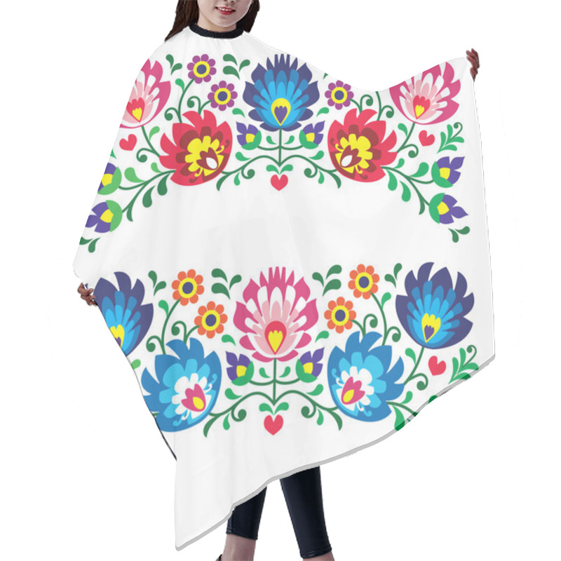 Personality  Polish floral folk embroidery patterns for card hair cutting cape