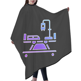Personality  Bed Blue Gradient Vector Icon Hair Cutting Cape