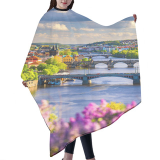 Personality  Amazing Spring Cityscape, Vltava River And Old City Center With  Hair Cutting Cape