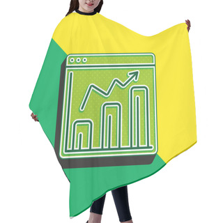 Personality  Analytics Green And Yellow Modern 3d Vector Icon Logo Hair Cutting Cape