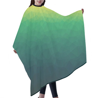 Personality  Abstract Turquoise Gradient Background With Poly Pattern Hair Cutting Cape