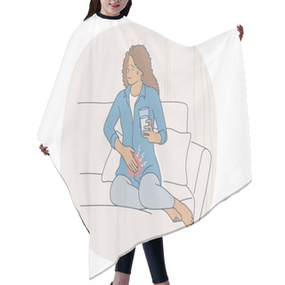 Personality  Menstruation Pain Concept Hair Cutting Cape