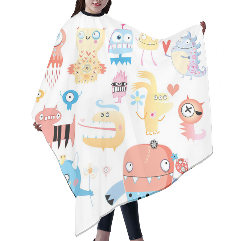 Personality  Set Of Monsters Hair Cutting Cape