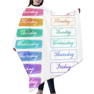 Personality  Handwritten Days Of The Week Hair Cutting Cape