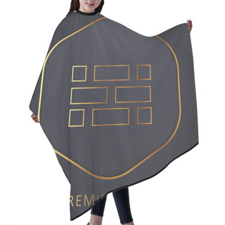 Personality  Brickwall Golden Line Premium Logo Or Icon Hair Cutting Cape
