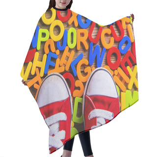 Personality  Colorful Plastic Letters Hair Cutting Cape