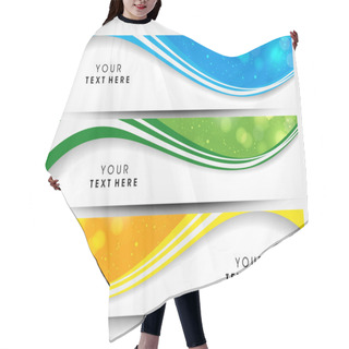 Personality  Happy Holidays Website Headers Or Banners. EPS 10. Hair Cutting Cape