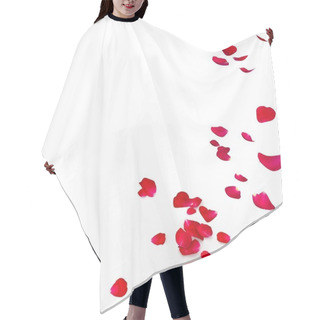 Personality  Red Rose Petals Are Flying To The Floor Hair Cutting Cape