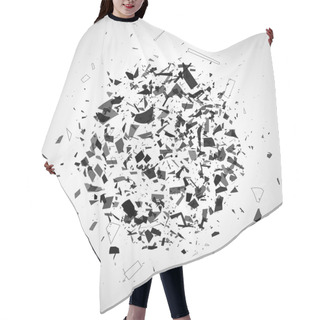Personality  Abstract Black Explosion Hair Cutting Cape