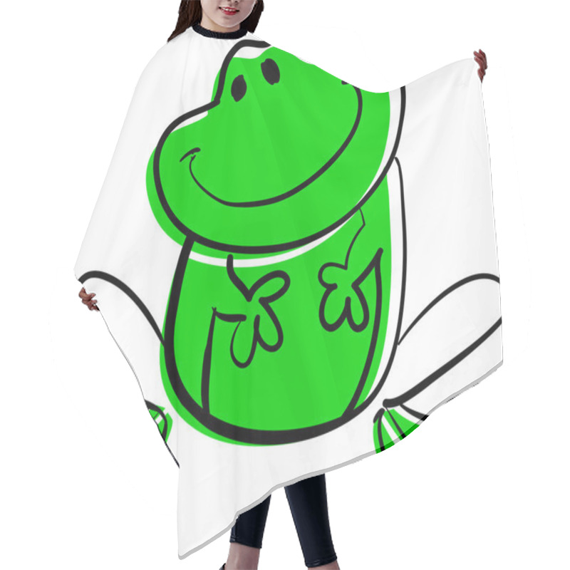 Personality  Funny Green Frog. Hair Cutting Cape