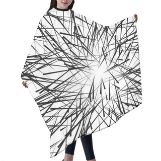 Personality  Abstract Random Lines Background Hair Cutting Cape