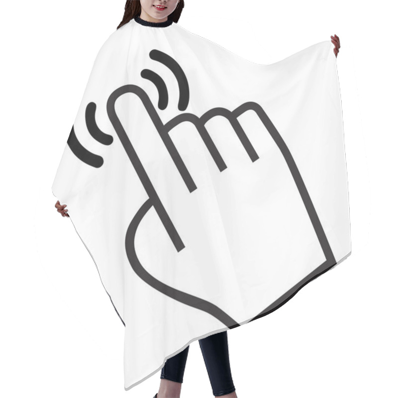 Personality  Cursor Hand Icon Hair Cutting Cape