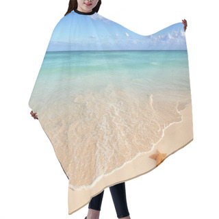 Personality  Sea Shells Starfish Tropical Sand Turquoise Caribbean Hair Cutting Cape