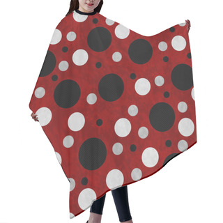 Personality  Red, Gray And Black Polka Dots Pattern Repeat Background Hair Cutting Cape