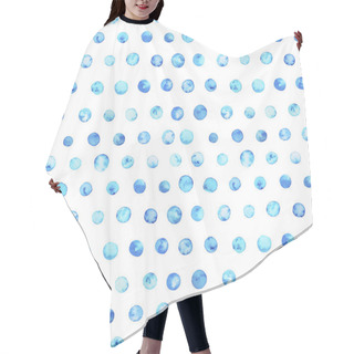 Personality  Seamless Pattern With Painted Circles. Hair Cutting Cape