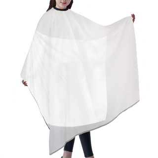 Personality  White Satin Flag Isolated On Grey Hair Cutting Cape