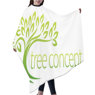 Personality  Tree Icon Concept Hair Cutting Cape