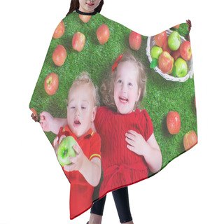Personality  Little Childrenl Eating Apples Hair Cutting Cape