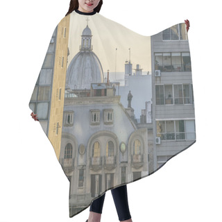 Personality  Montevideo Buildings Aerial View Hair Cutting Cape