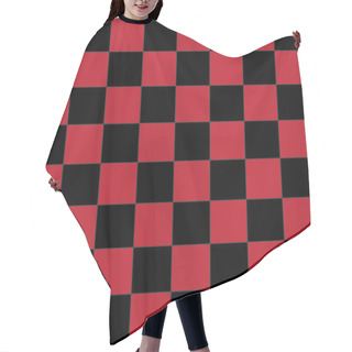 Personality  Red Checkered Board Hair Cutting Cape