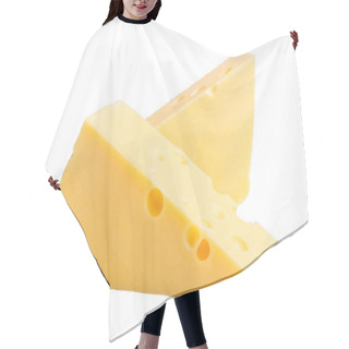 Personality  Two Blocks Of Cheese On White Hair Cutting Cape