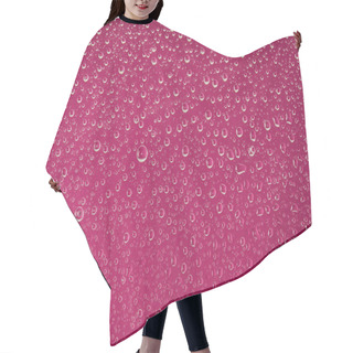 Personality  Clear Transparent Water Drops On Crimson Background Hair Cutting Cape