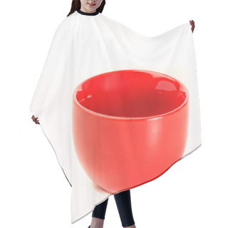 Personality  Red Porcelain Bowl Hair Cutting Cape