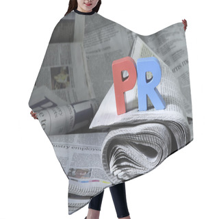 Personality  Word PR On Newspaper Hair Cutting Cape