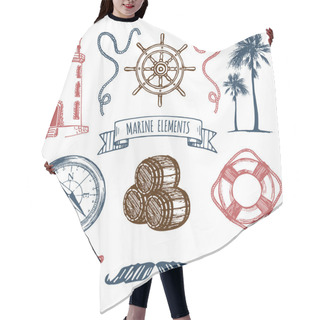 Personality  Vintage Nautical Adventures Set Hair Cutting Cape